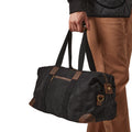 Black - Back - Quadra Heritage Leather Handled Holdall