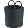 Charcoal Melange - Back - Bagbase Felt Laundry Basket