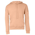 Peach - Front - Bella + Canvas Unisex Adult Sponge Fleece Hoodie