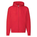 Red - Front - Fruit of the Loom Unisex Adult Premium Full Zip Hoodie