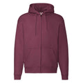 Burgundy - Front - Fruit of the Loom Unisex Adult Premium Full Zip Hoodie