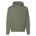 Classic Olive - Front - Fruit of the Loom Unisex Adult Premium Full Zip Hoodie