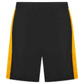 Black-Gold - Back - Finden & Hales Childrens-Kids Knitted Sweat Shorts