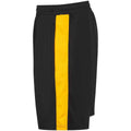 Black-Gold - Side - Finden & Hales Childrens-Kids Knitted Sweat Shorts