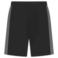 Black-Gunmetal - Front - Finden & Hales Childrens-Kids Knitted Sweat Shorts