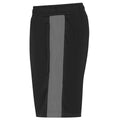 Black-Gunmetal - Side - Finden & Hales Childrens-Kids Knitted Sweat Shorts