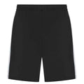 Black-White - Back - Finden & Hales Childrens-Kids Knitted Sweat Shorts