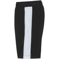 Black-White - Side - Finden & Hales Childrens-Kids Knitted Sweat Shorts