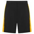 Black-Gold - Front - Finden & Hales Childrens-Kids Knitted Sweat Shorts