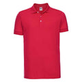 Classic Red - Front - Russell Mens Pique Stretch Polo Shirt