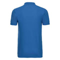 Azure - Back - Russell Mens Pique Stretch Polo Shirt