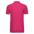 Fuchsia - Back - Russell Mens Pique Stretch Polo Shirt