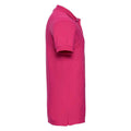 Fuchsia - Side - Russell Mens Pique Stretch Polo Shirt