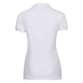 White - Back - Russell Womens-Ladies Pique Stretch Polo Shirt