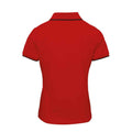 Red-Black - Back - Premier Womens-Ladies Coolchecker Contrast Pique Polo Shirt