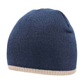 French Navy-Stone - Back - Beechfield Two Tone Pull-On Beanie