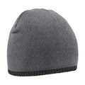 Graphic Grey-Black - Front - Beechfield Two Tone Pull-On Beanie