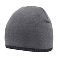 Graphic Grey-Black - Back - Beechfield Two Tone Pull-On Beanie