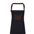 Indigo Denim-Brown Denim - Back - Premier Division Bibbed Apron