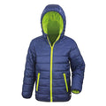 Navy-Lime Green - Front - Result Core Childrens-Kids Soft Padded Jacket