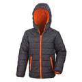 Black-Orange - Front - Result Core Childrens-Kids Soft Padded Jacket