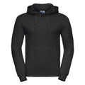 Black - Front - Russell Mens Plain Hoodie