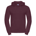 Burgundy - Front - Russell Mens Plain Hoodie