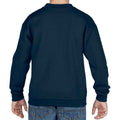 Navy - Back - Gildan Childrens-Kids Heavy Blend Drop Shoulder Sweatshirt