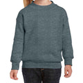 Dark Heather - Front - Gildan Childrens-Kids Heavy Blend Drop Shoulder Sweatshirt