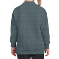 Dark Heather - Back - Gildan Childrens-Kids Heavy Blend Drop Shoulder Sweatshirt