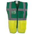 Paramedic Green-Yellow - Front - Yoko Unisex Adult Executive Hi-Vis Waistcoat