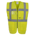 Yellow - Front - Yoko Unisex Adult Executive Hi-Vis Waistcoat