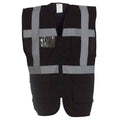 Black - Front - Yoko Unisex Adult Executive Hi-Vis Waistcoat