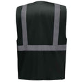 Black - Back - Yoko Unisex Adult Executive Hi-Vis Waistcoat