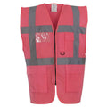 Pink - Front - Yoko Unisex Adult Executive Hi-Vis Waistcoat