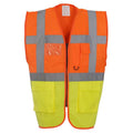 Orange-Yellow - Front - Yoko Unisex Adult Executive Hi-Vis Waistcoat