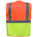 Orange-Yellow - Back - Yoko Unisex Adult Executive Hi-Vis Waistcoat