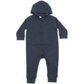 Navy - Front - Larkwood Toddler Fleece All-In-One Nightwear