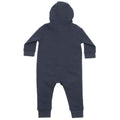 Navy - Back - Larkwood Toddler Fleece All-In-One Nightwear