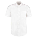 White - Front - Kustom Kit Mens Workwear Oxford Classic Short-Sleeved Shirt