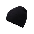 Black - Back - Beechfield Unisex Adult Organic Cotton Fine Knit Beanie