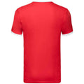 Red-White - Back - Fruit of the Loom Mens Ringer Contrast T-Shirt