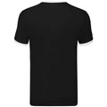 Black-White - Back - Fruit of the Loom Mens Ringer Contrast T-Shirt