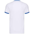 White-Royal Blue - Back - Fruit of the Loom Mens Ringer Contrast T-Shirt