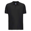 Black - Front - Russell Mens Ultimate Cotton Pique Polo Shirt