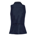 Navy - Back - Premier Womens-Ladies Herringbone Waistcoat