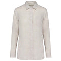 Linen - Front - Native Spirit Womens-Ladies Linen Long-Sleeved Shirt