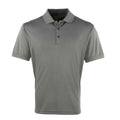 Dark Grey - Front - Premier Mens Coolchecker Pique Polo Shirt