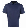 Navy - Front - Premier Mens Coolchecker Pique Polo Shirt