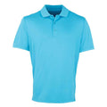 Turquoise - Front - Premier Mens Coolchecker Pique Polo Shirt